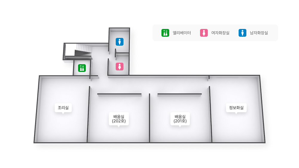 전민평생학습센터 2층 배치도 이미지로 자세한 내용은 하단에 있습니다.